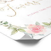 Floral schattige olifant Favors Poster (Hoek)