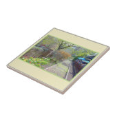 Floral Schilderachtig Uitzicht Tegeltje (Zijkant)