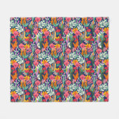 Floral schilderen fleece deken (Voorkant (Horizontaal))