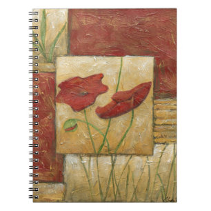 Floral schilderen met zichtbare penseelstreken notitieboek