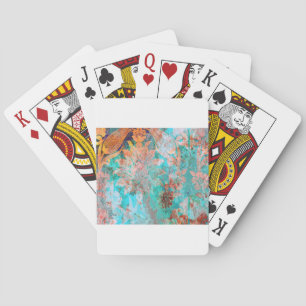 Floral schilderen pokerkaarten