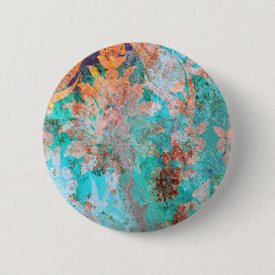 Floral schilderen ronde button 5,7 cm