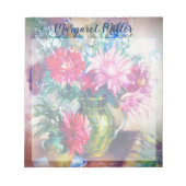 Floral schilderij gepersonaliseerd notitieblok (Voorkant)