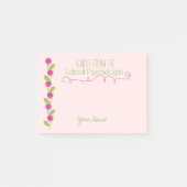 Floral School Psychologist Post-it Notes (Voorkant)