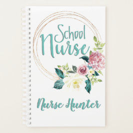 Floral School verpleegster gepersonaliseerd Planner