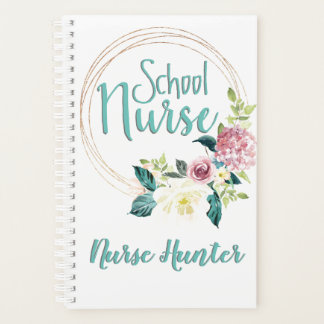 Floral School verpleegster gepersonaliseerd Planner