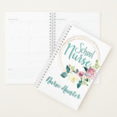 Floral School verpleegster gepersonaliseerd Planner (Display)
