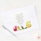 Floral Schrift Romeinen 8:28 Sticker (Envelop)