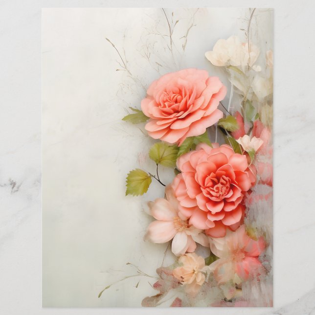 Floral Scrapbooking Papier (Voorkant)