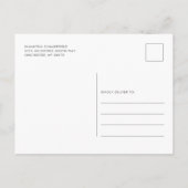 Floral Script Burgundy Wedding Save the Date Aankondigingskaart (Achterkant)