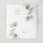 Floral Script Eucalyptus Botanical Wedding (Buitenkant ongevouwen)