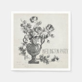  Floral Script Party Servetten (Voorkant)