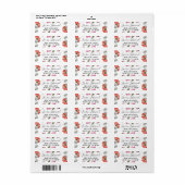 Floral Script Vrijgezellenfeest Return Address Lab Etiket (Full Sheet)
