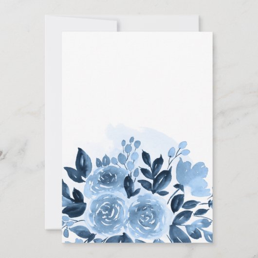 Floral Script Waterverf Bloom Rustic Wedding Save The Date (Achterkant)