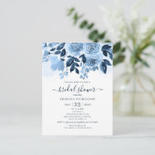 Floral Script Waterverf Botanisch Vrijgezellenfees Uitnodiging Briefkaart (Staand voorkant)