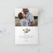 Floral Script Weddenschap Hartelijk dank Kaart (Binnen)