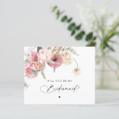 Floral Script zal je mijn Bridesmaid zijn (Staand voorkant)
