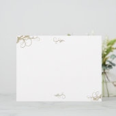 Floral Scrollwork Wedding Programme Modèle (Debout devant)