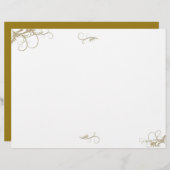 Floral Scrollwork Wedding Programme Modèle (Devant / Derrière)