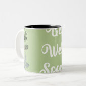 Floral Se Bien Bientôt Salutations Mug (Devant gauche)