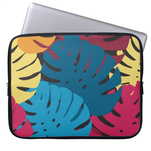 Floral seamless pattern. Background from the Backg Laptop Sleeve (Voorkant)