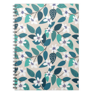 Floral seamless pattern. Beautiful white Notitieboek