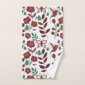 Floral seamless pattern birds and butterflies (Serviette à main)