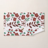 Floral seamless pattern birds and butterflies (Serviette à main)