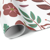 Floral seamless pattern birds and butterflies cadeaupapier (Rol Hoek)