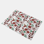 Floral seamless pattern birds and butterflies deurmat (Schuin)