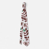 Floral seamless pattern birds and butterflies stropdas (Achterkant)