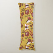 Floral seamless pattern flowers, butterfly, red lichaamskussen (Voorkant Verticaal)