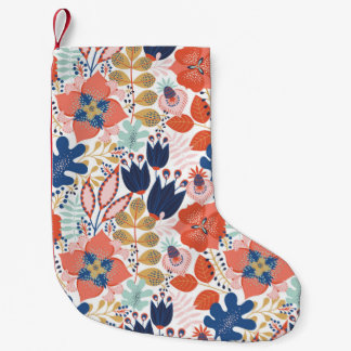 Floral seamless pattern on white. Abstract backgro Kleine Kerstsok