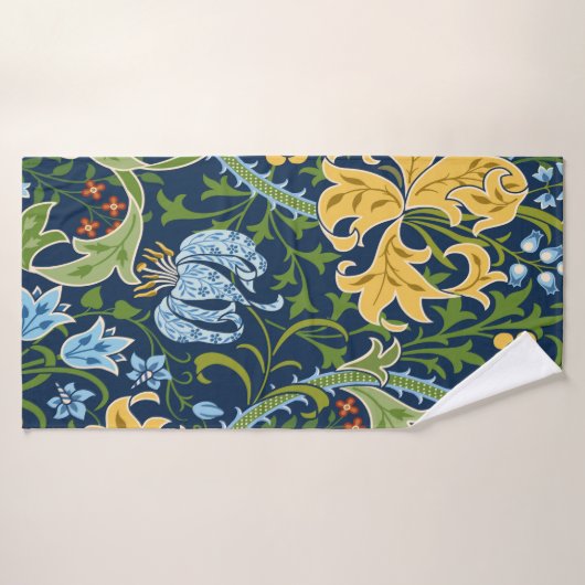 Floral seamless pattern with big flowers, lily and (Serviette de bain)