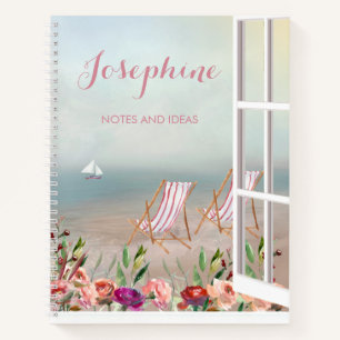  Floral Seascape Journal-Notitieboek Notitieboek