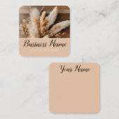 Floral séché | Boho | Esthétique | Carte de visite (Devant / Derrière)