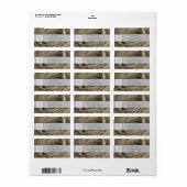 Floral Sepia Rose Étiquettes de adresse photo (Feuille entière)