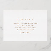 Floral Seras-Tu Ma Carte D'Épouse Gold Foil (Verso)