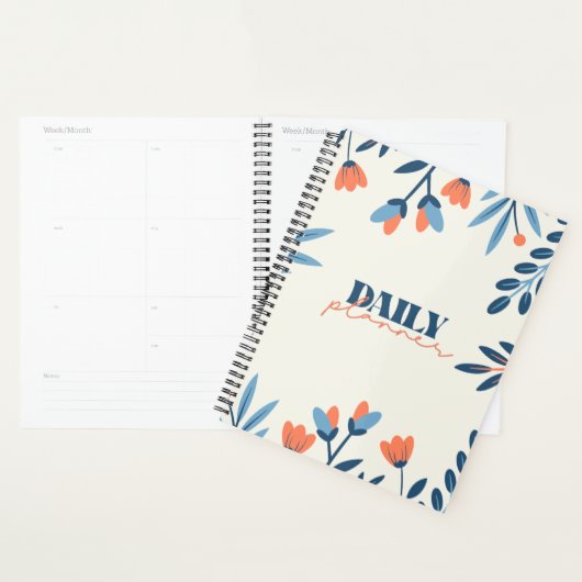 Floral Serenity Daily Planner (Devant avec enveloppe)