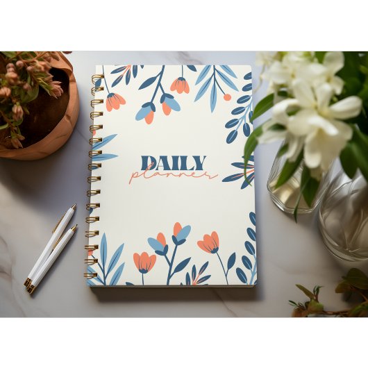 Floral Serenity Daily Planner