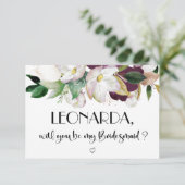 Floral Serez-vous ma carte de proposition de Bride (Debout devant)