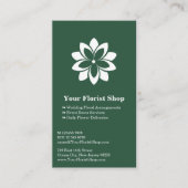 Floral Services fleuriste Vert Carte de visite bla (Devant)