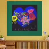 Floral Session Stretched Canvas Print (Insitu (Woonkamer))