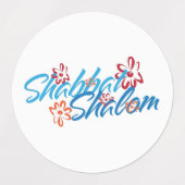 Floral Shabbat Shalom Labels (Design 1)