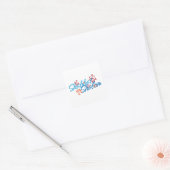 Floral Shabbat Shalom Vierkante Sticker (Envelop)