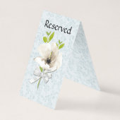 Floral Shabby Gereserveerde Trouwtafel Tent Kaart (Achterkant)