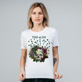 Floral Shamrock Skull Pinch en Die T-shirt