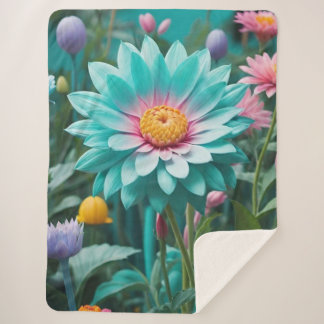 Floral Sherpa Blanket Sherpa Deken