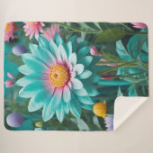 Floral Sherpa Blanket Sherpa Deken (Voorkant (horizontaal))