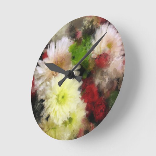 Floral Shimmer Ronde Klok (Hoek)